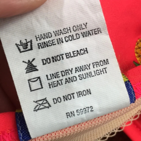 Bare Assets Coral Pineapple Halter Bikini Top Womens Large Padded Swimwear - Picture 9 of 11